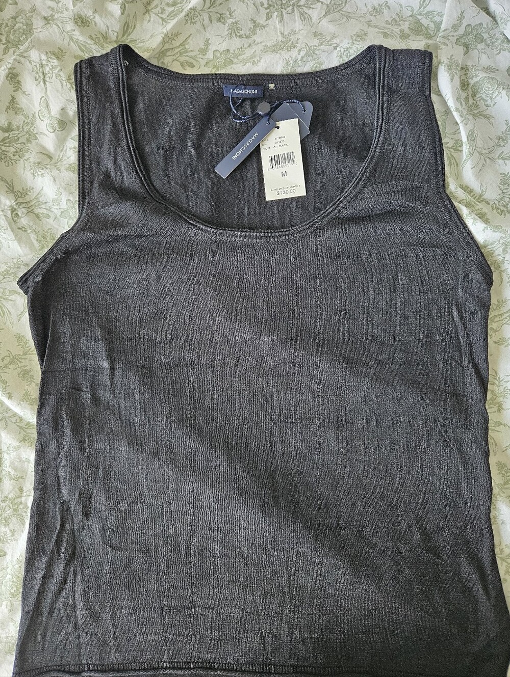 Magaschoni Women's Black Tank Top